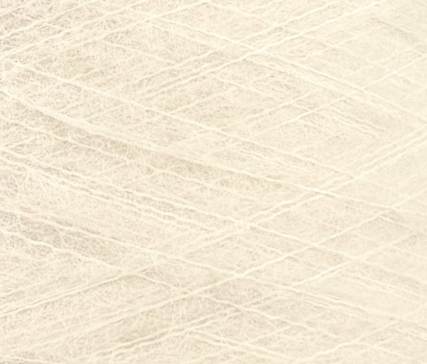 Kid Suri Brushed Nm 8500 – Weiches Garn aus Babyalpaka und Super Kid Mohair col. Naturweiss